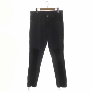 【中古】ジョンリンクス jonnlynx mix denim デニムパンツ ジーンズ 切替 28 グレー /MF ■OS レディース