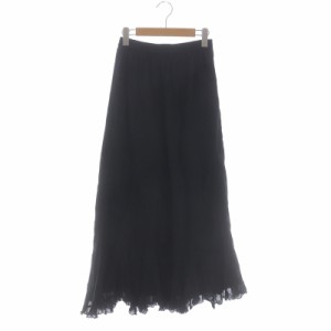 【中古】メドモワゼル パリ Plage取り扱い CASTA SKIRT ロングスカート マキシ フレア 36 黒 ブラック /DO ■OS