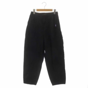 【中古】ノースフェイス パープルレーベル Wide Cropped Pants ワイドクロップドパンツ ベルト付き S NT5000N 黒 