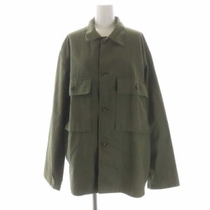 【中古】ミューズ ドゥーズィエム クラス 22SS military シャツジャケット ミリタリー コットン 薄手 F カーキ