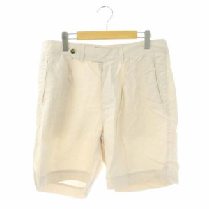 【中古】フィグベル PHIGVEL LINEN TUCK SHORTS  ショーツ ショートパンツ ハーフパンツ ボタンフライ 3 オフホワイト