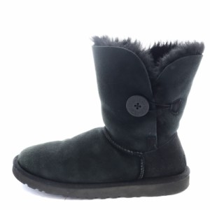 【中古】アグ オーストラリア UGG australia ムートンブーツ ショートブーツ ミドルブーツ US6 23cm 黒 ブラック 5803