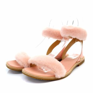 【中古】アグ オーストラリア UGG australia パーム スプリングス Fluff Springs サンダル US8 ピンク 1101438