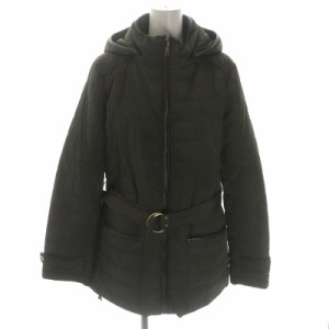 【中古】ローレンラルフローレン LAUREN RALPH LAUREN フードジャケット 中綿 ジップアップ M カーキ /HK ■OS