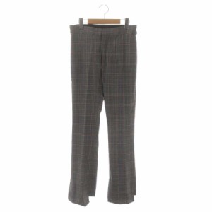 【中古】トーガ プルラ TOGA PULLA Wool check vent pants グレンチェックパンツ  ウール スリット 34 グレー