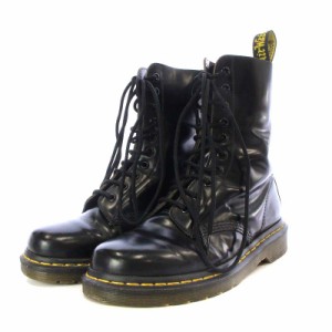 【中古】ドクターマーチン DR.MARTENS 1490 10 ホール ブーツ STANDARD FIT ブーツ ショート レースアップ UK6 黒