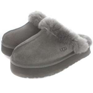 【中古】アグ オーストラリア UGG australia Disquette ムートン スリッパ 25cm グレー 1122550 /SR33 レディース