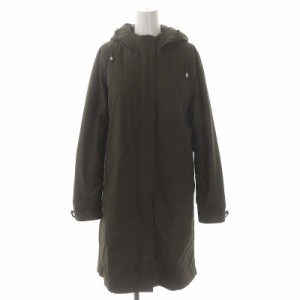 【中古】ザラ ベーシック ZARA BASIC フード ライナー付きコート アウター ロング S カーキ /MF ■OS レディース