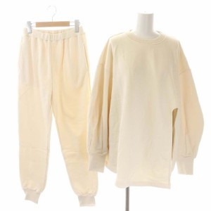 【中古】クラネ 22AW BULKY SLIT SET UP セットアップ 上下 スウェット トレーナー 長袖 ジョガーパンツ 1 アイボリー