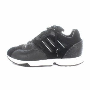 【中古】ワイスリー Y-3 ヨウジヤマモト アディダス ZX RUN スニーカー スエード 24cm 黒 ブラック /AK15 メンズ