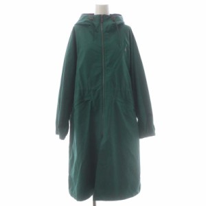 【中古】ノースフェイス パープルレーベル 22AW Mountain Wind Coat ロングコート フード WS 緑 グリーン NPW2252N