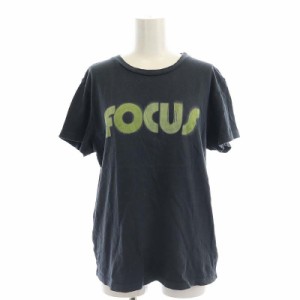 【中古】マザー mother 22SS FOCUS Tシャツ カットソー 半袖 プリント グレー ライム /CX ■OS レディース