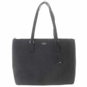 【中古】ケイトスペード KATE SPADE レザー トートバッグ ハンドバッグ ロゴ 黒 ブラック /SR7 レディース