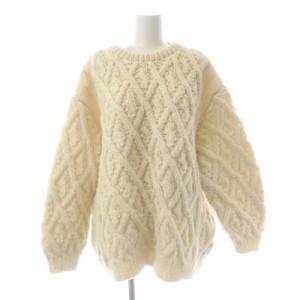 【中古】ネストローブ 22AW Peruvian Wool Handknitted Cable Stitch Sweater セーター 長袖 F アイボリー レディース