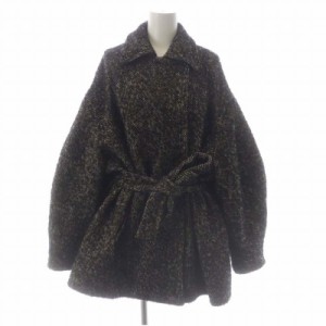 【中古】クラネ 21AW MIX LOOP TWEED BOX COAT ミックスループツイードボックスコート ステンカラーコート 1 黒