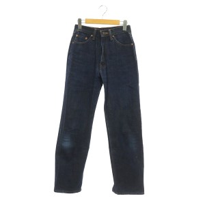 【中古】リーバイス Levi's 519 J09A ストレートデニムパンツ ジーンズ コットン ハイウエスト W28L31 紺 ネイビー