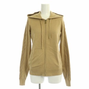 【中古】ローレンラルフローレン LAUREN RALPH LAUREN 22AW コットン ジップ ニット パーカー ジャケット XS ベージュ