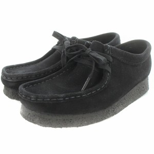 【中古】クラークス clarks オリジナルズ ワラビースウェードシューズ 23cm 黒 ブラック /SR23 レディース