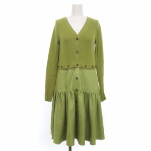 【中古】アディアム Convertible Knit Dress コンバーチブルニットドレスワンピース ロング ミモレ丈 長袖