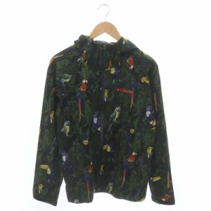 【中古】コロンビア Light Crest Patterned JKT ジャケット ブルゾン プリント 総柄 S 緑 黒 マルチカラー メンズ