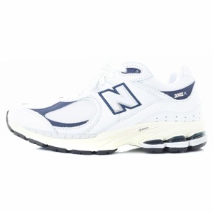 【中古】未使用品 ニューバランス NEW BALANCE M2002RHQ スニーカー ロゴ 24cm 白 ホワイト 紺 /SR1 レディース