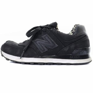 【中古】ニューバランス NEW BALANCE WL574SPK スニーカー ロゴ 24cm 黒 ブラック /SR37 ■SH レディース