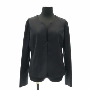 【中古】スーツクローゼット SUIT CLOSET ノーカラー ジャケット ブレザー 40 L 黒 ブラック /YQ ■OS ■SH