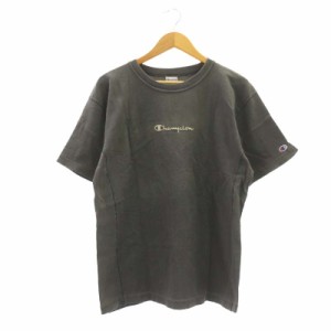 【中古】チャンピオン CHAMPION REVERSE WEAVEトップス Tシャツ カットソー 半袖 コットン L グレー