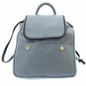 【中古】マルニ MARNI レザー バックパックリュック 水色 ブルー 黒 ブラック ZAMP0004U0 /SR30 レディース