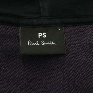 【中古】ピーエスポールスミス PS Paul Smith ジップアップフーディ パーカー ジャケット コットン L 紫 パープル