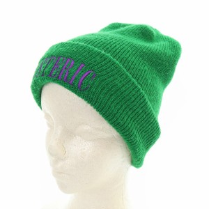 【中古】ヒステリックグラマー HYSTERIC GLAMOUR HYSTERIC 刺繍 ニットキャップ ロゴ 帽子 F 緑 /SR19  レディース