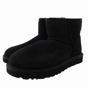 【中古】アグ UGG 美品 CLASSIC MINI II ムートンブーツ ショートブーツ 1016222 黒 ブラック US6 23cm 0416