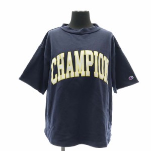 【中古】チャンピオン CHAMPION ショートスリーブクルーネックスウェットシャツ Tシャツ カットソー 半袖 ロゴ M 紺