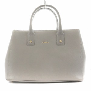 【中古】フルラ FURLA ハンドバッグ レザー グレー /AN1 レディース