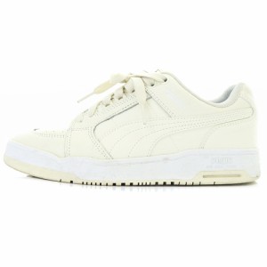 【中古】プーマ PUMA スニーカー ロゴ レザー 24cm 白 ホワイト /SR21 レディース