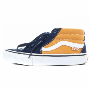 【中古】バンズ VANS SKATE GROSSO MID スニーカー キャンバス 24.5cm 紺 ネイビー /SR5 ■SH レディース