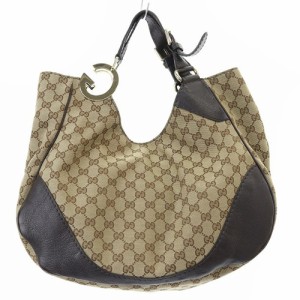 【中古】グッチ GUCCI GG キャンバス ワンショルダーバッグ ハンドバッグ 茶色 203504 /SR9 ■OH レディース