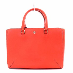 【中古】トリーバーチ TORY BURCH トートバッグ ハンドバッグ レザー 赤 レッド /YO12 レディース