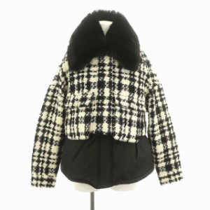 【中古】ダイアグラム グレースコンチネンタル 23AW マルチWay ジャケット ダウンベスト 36 黒 白 レディース