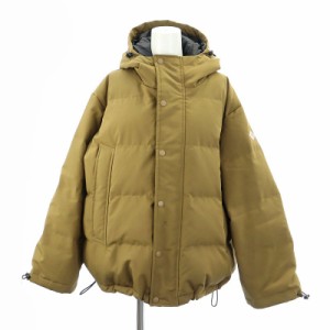 【中古】ダントン DANTON WOMEN'S HOODED DOWN JACKET ダウンジャケット ジップアップ オーバーサイズ S 茶 ブラウン