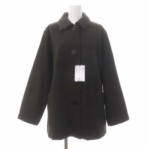 【中古】未使用品 マーガレットハウエル MHL. 23AW FELTED ブルゾン ハーフコート 2 ダークブラウン レディース