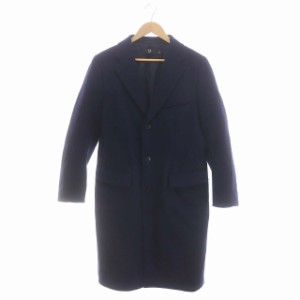 【中古】ユニクロ UNIQLO プラスジェイ +J 20AW ウールブレンド チェスター コート アウター ロング M 紺 ネイビー