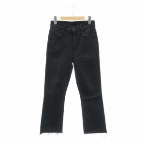 【中古】マザー INSIDER CROP STEP FRAY カットオフデニムパンツ ジーンズ ダメージ加工 ストレッチ