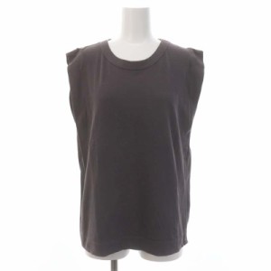 【中古】エイトン ATON FRESCA TANK TOP タンクトップ ノースリーブカットソー コットン 01 チャコールグレー