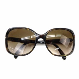 【中古】プラダ PRADA サングラス べっ甲柄 度なし 57□17-130 ダークブラウン SPR080 /YO14 ■OH レディース