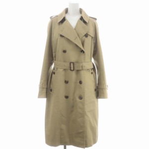 【中古】アクアスキュータム AQUASCUTUM ライナー付 トレンチコート ロング ベルト付き 6 ベージュ /HK ■OS