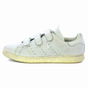 【中古】アディダスオリジナルス ベルクロ STAN SMITH CF スタンスミス スニーカー シューズ レザー 23.0?p 白 EE8543