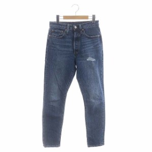 【中古】リーバイス Levi's 23SS 501 ダメージ加工 デニムパンツ ジーンズ スリム W26 L28 インディゴ 紺 /HS ■OS