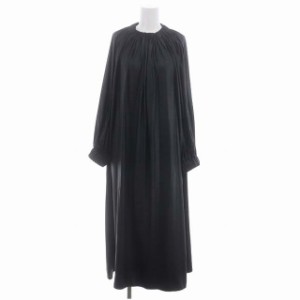 レディースTODAYFUL 黒ネックギャザードレス38 Neck Gather Dress