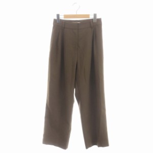 【中古】トゥデイフル Centerpress Trousers センタープレスパンツ テーパード タック ジッパーフライ 36